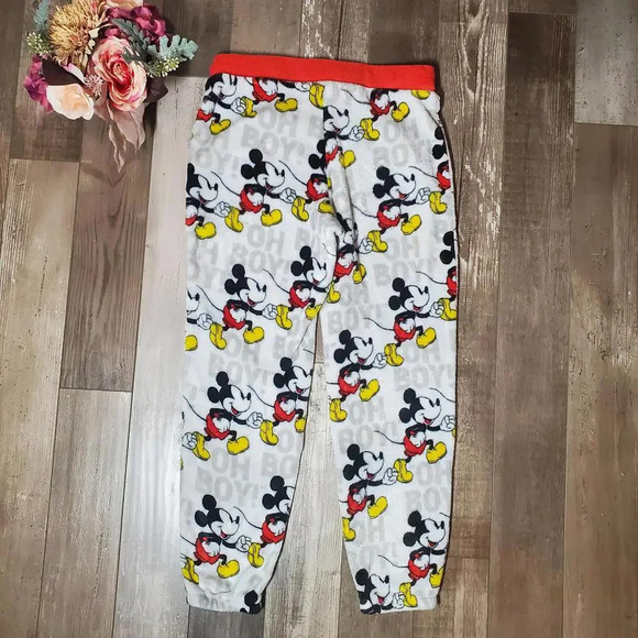 Disney Mickey Mouse Women's Fleece Jogger Sleepwear PJ Bottoms Size Medium 8-10 - Picture 5 of 16